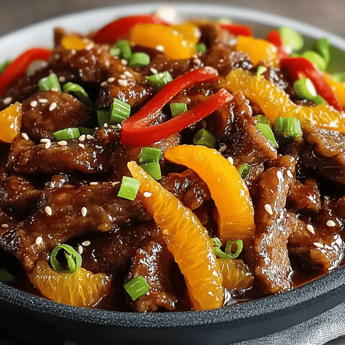 Sticky Orange Beef