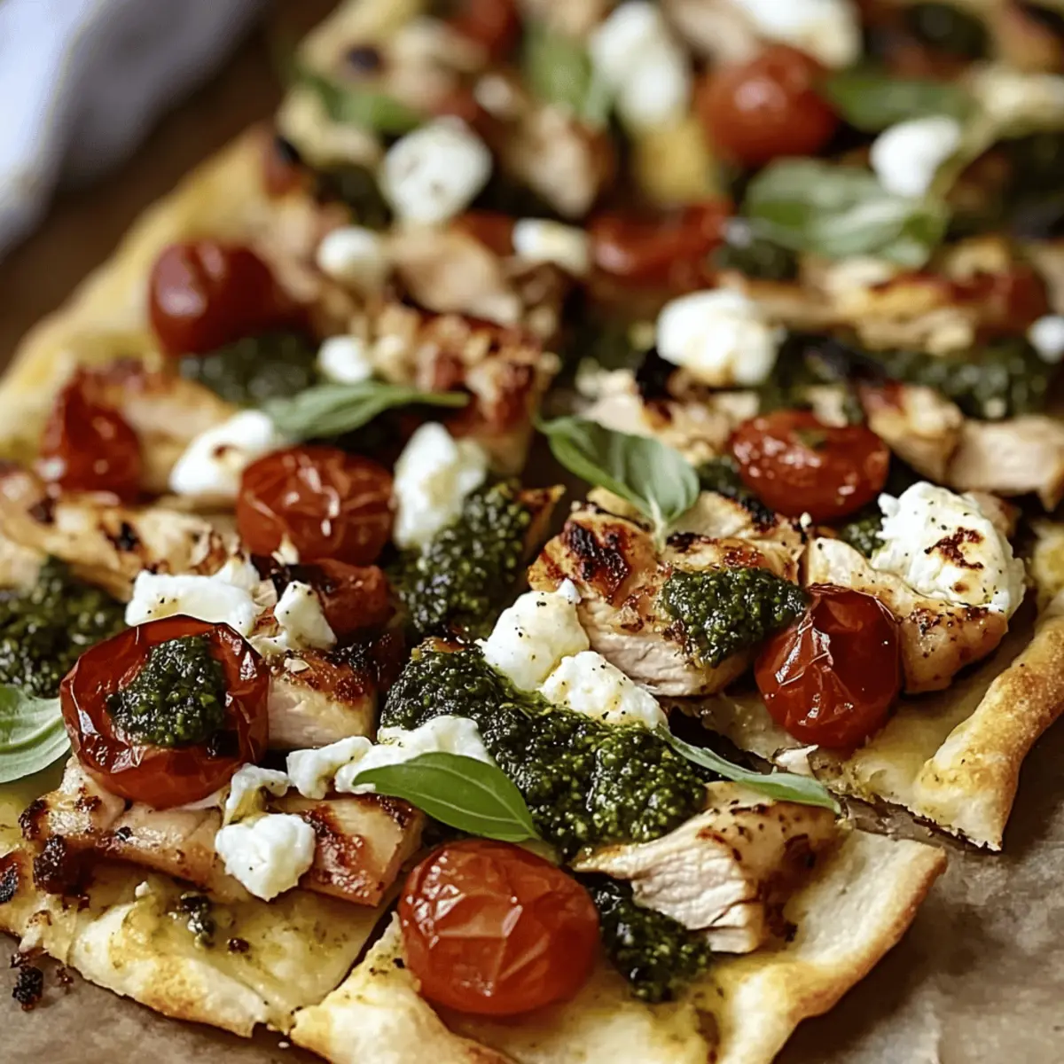 Pesto Chicken Flatbread: A Flavor-Packed Comfort Meal 4 Pesto Chicken Flatbread