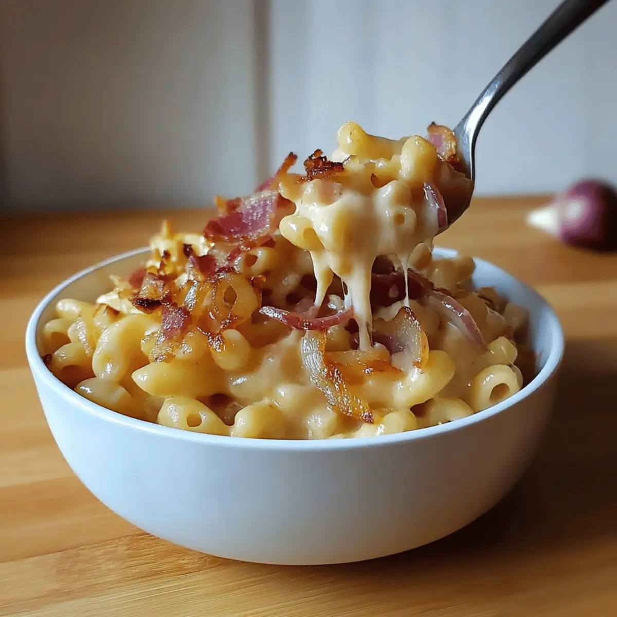 Classic Mac and Cheese with Caramelized Onions