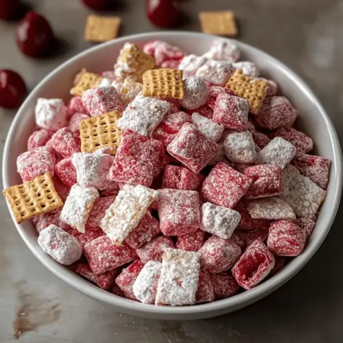 Cherry Cheesecake Puppy Chow