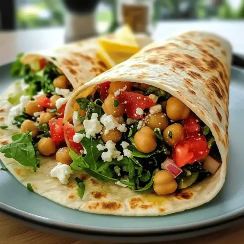 Mediterranean Chickpea Wraps