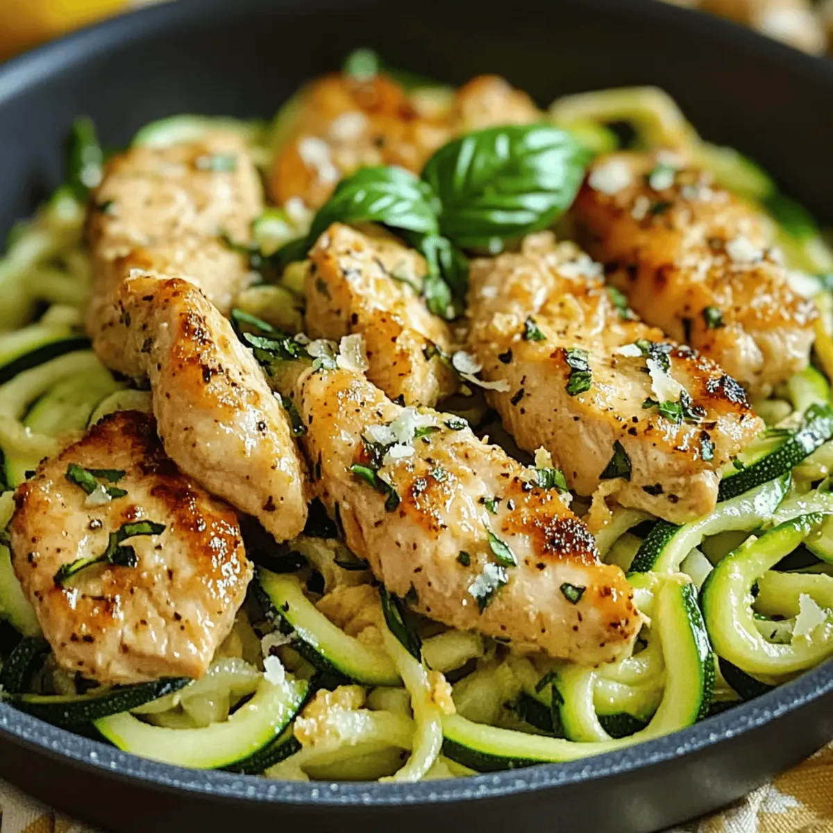 Lemon Garlic Chicken Zoodles