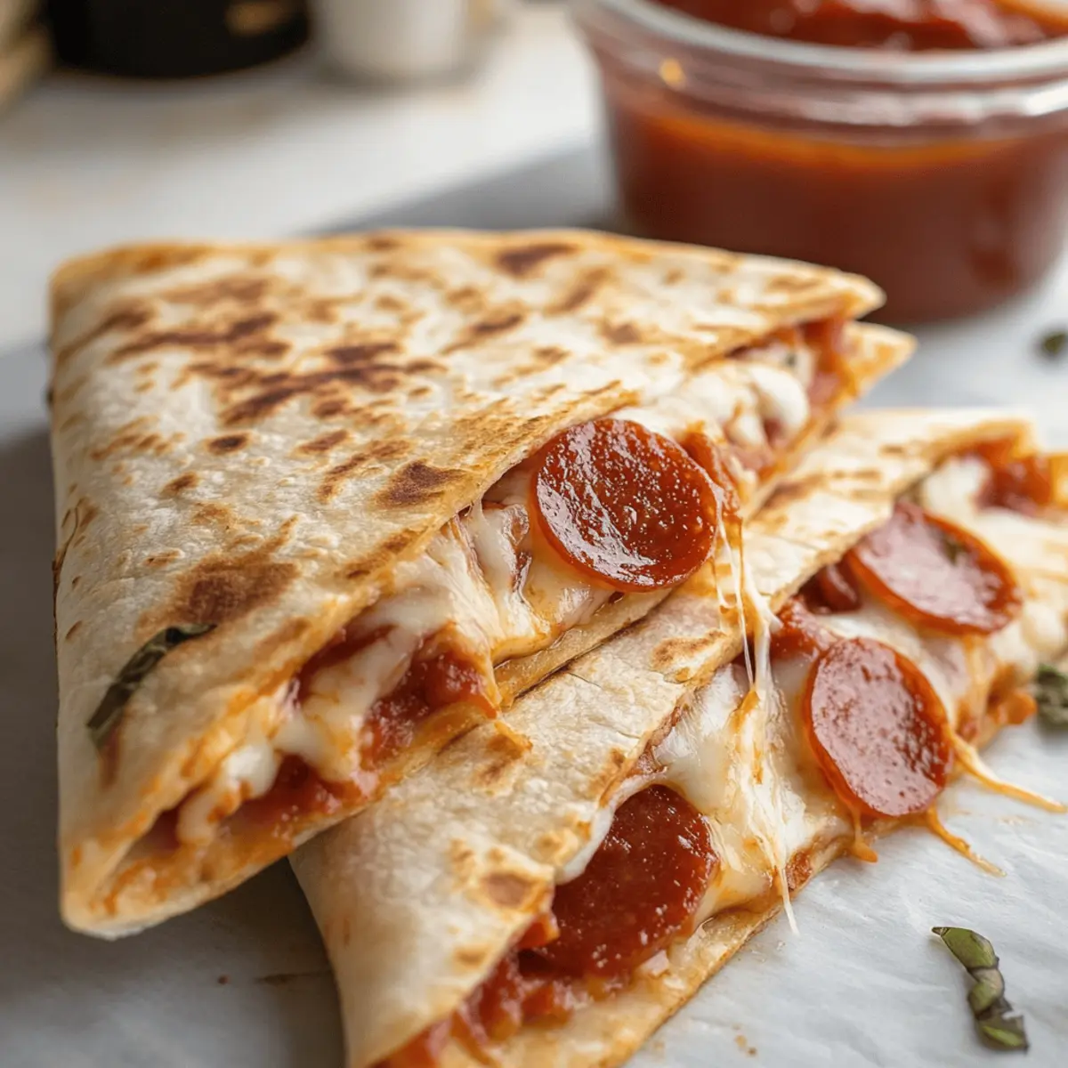 Pepperoni Pizza Quesadilla: Quick, Cheesy Comfort Food 4 Pepperoni Pizza Quesadilla