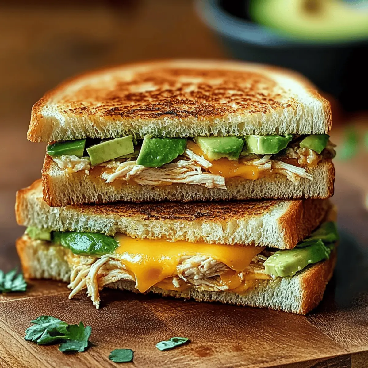 Chicken Avocado Melt Sandwich qolwky