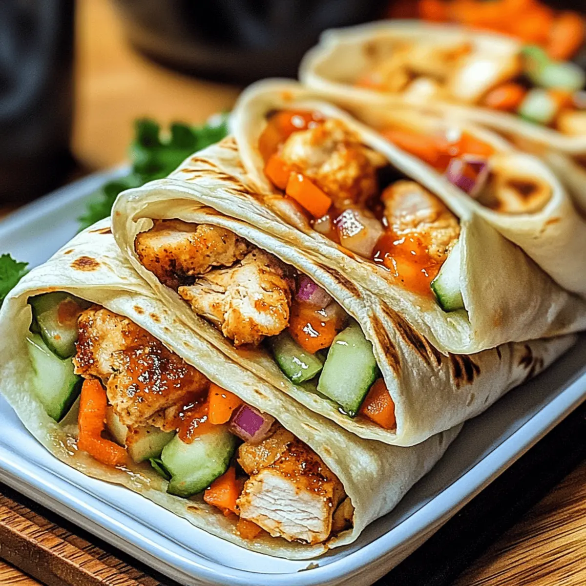 Firecracker Chicken Wraps esjjhm