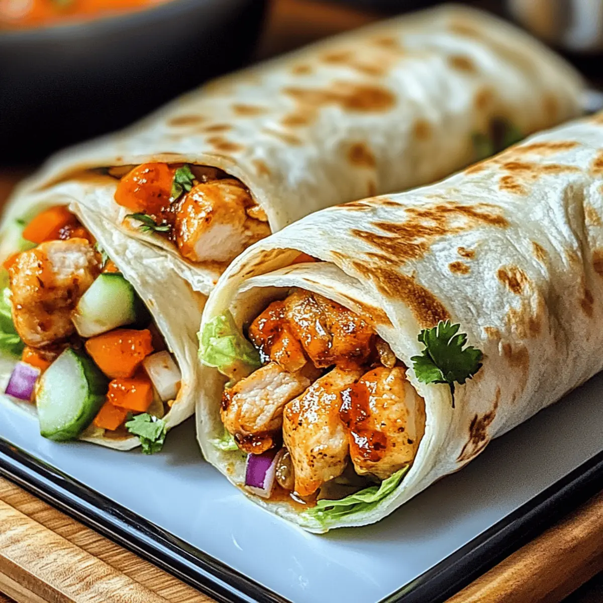 Firecracker Chicken Wraps mkimye
