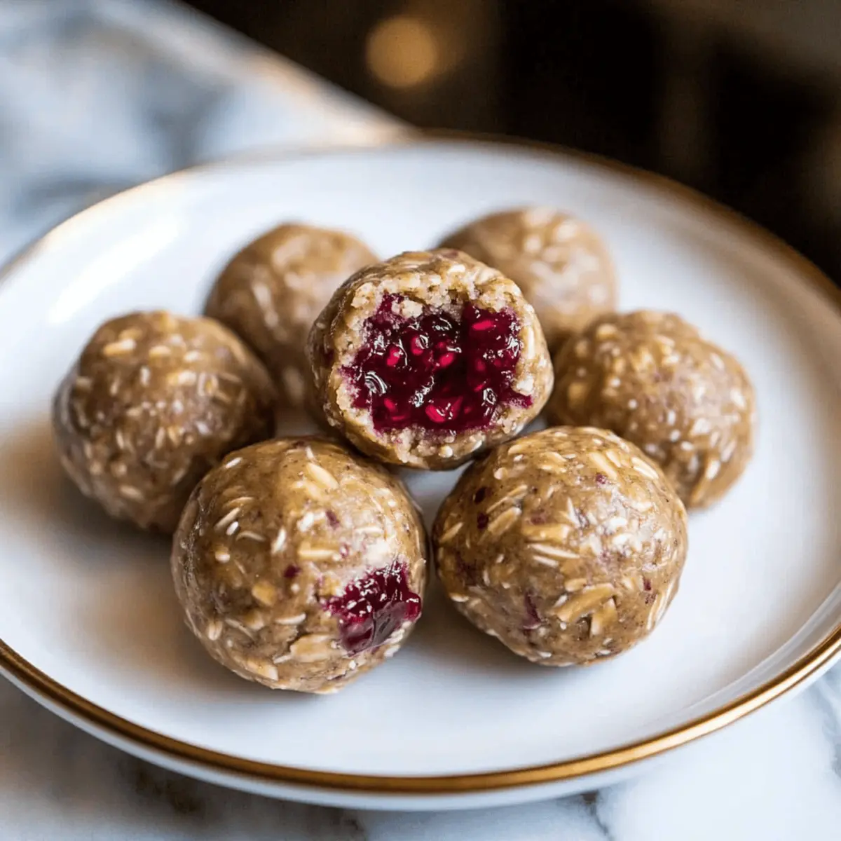 Peanut Butter Jelly Protein Balls u7fiu8