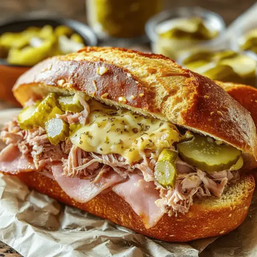Cuban Garlic Bread Sandwiches