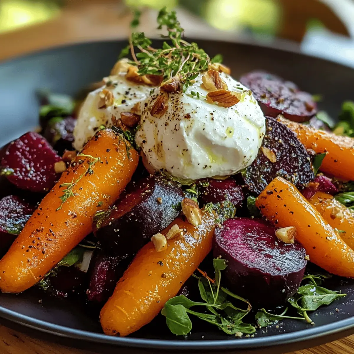 Beets and Carrots Salad with Burrata ehqbpu