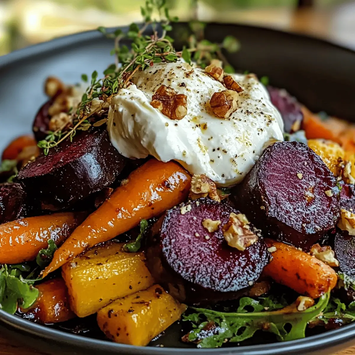 Beets and Carrots Salad with Burrata