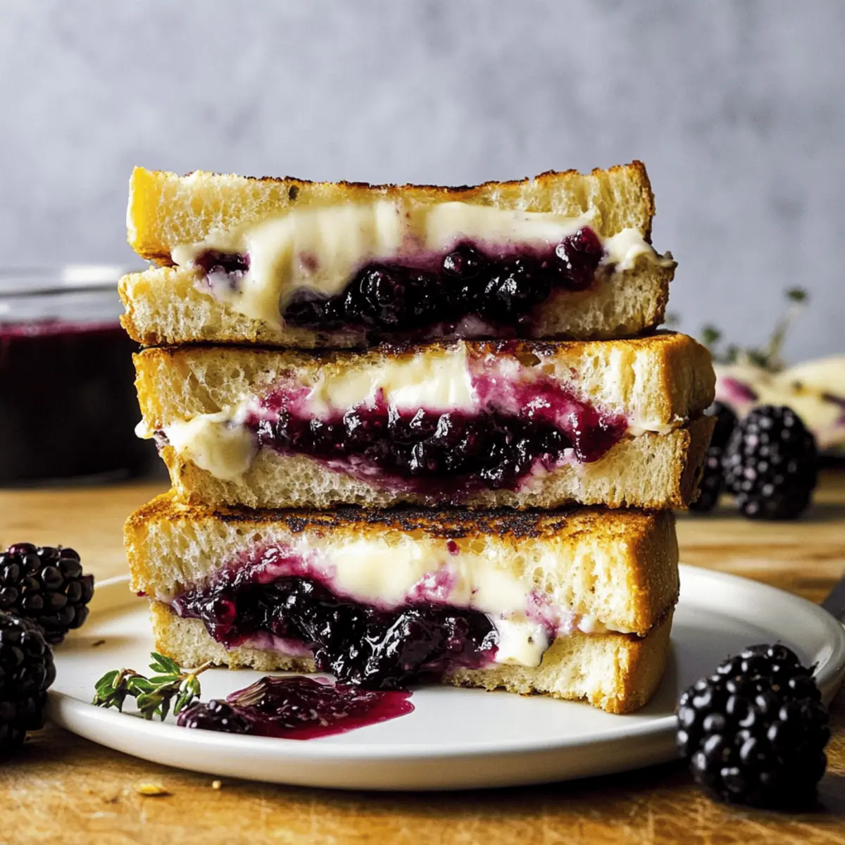 Indulge in Blackberry Balsamic and Brie Grilled Cheese Delight 4 Blackberry Balsamic and Brie Grilled Cheese