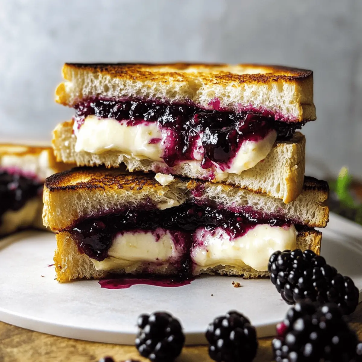 Indulge in Blackberry Balsamic and Brie Grilled Cheese Delight 3 Blackberry Balsamic and Brie Grilled Cheese o875hr