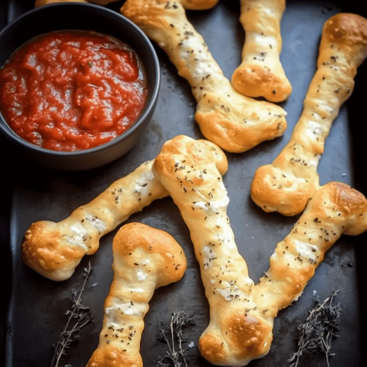 Cheesy Halloween Breadstick Bones that Will Thrill Your Guests 1 Cheesy Halloween Breadstick Bones mnuiwc