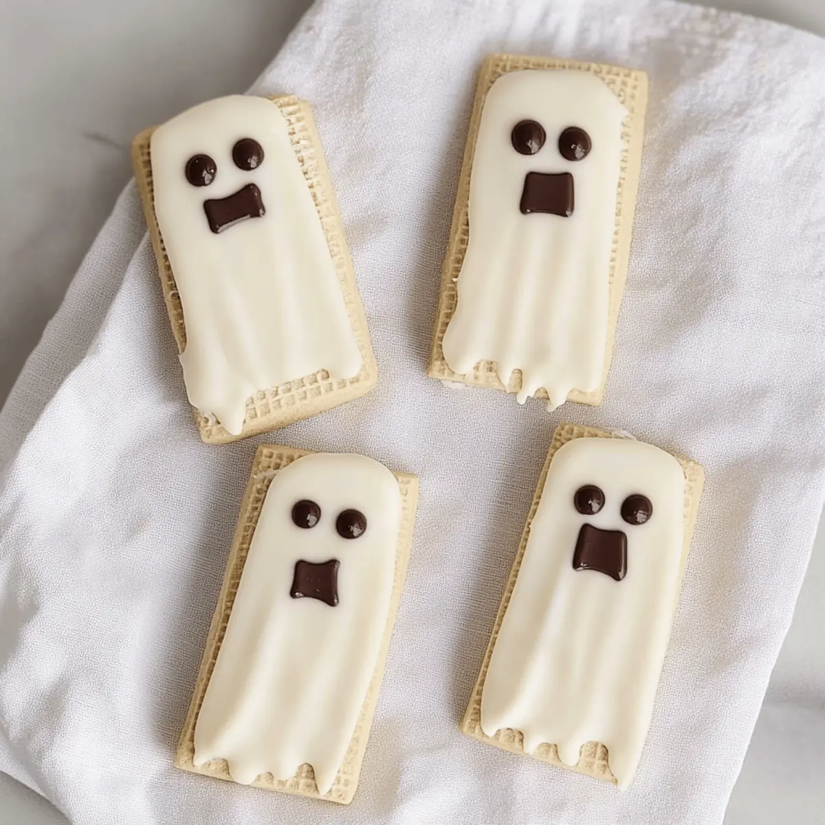 Chocolate Dipped Ghost Wafer Cookies cv3efq