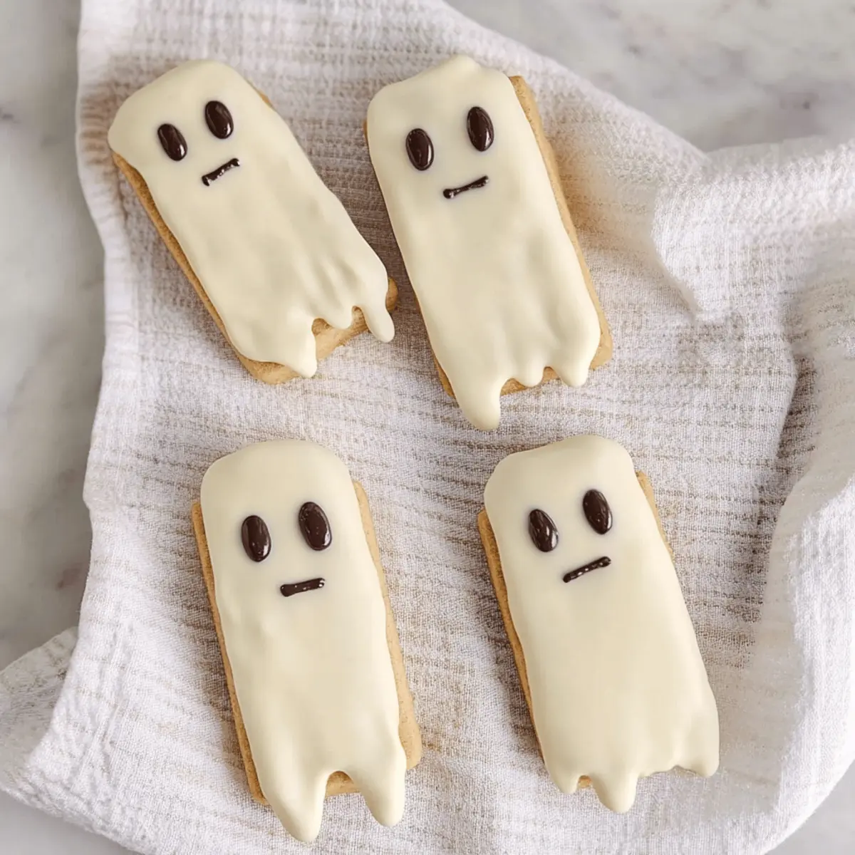 Chocolate Dipped Ghost Wafer Cookies kywy4e