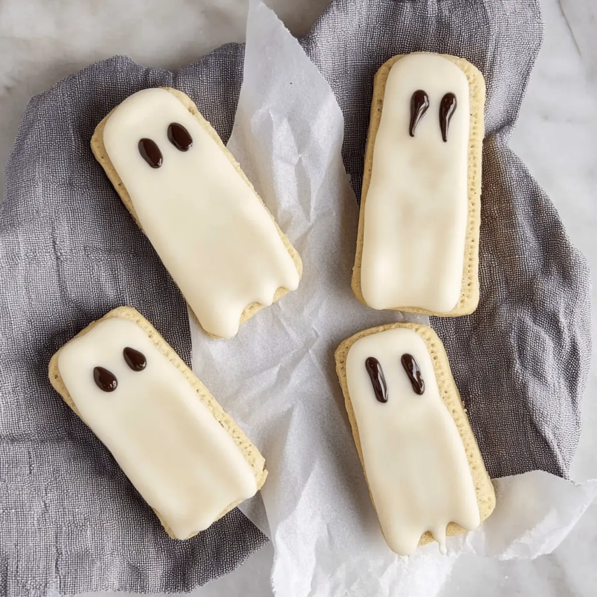 Chocolate Dipped Ghost Wafer Cookies v6wwb3