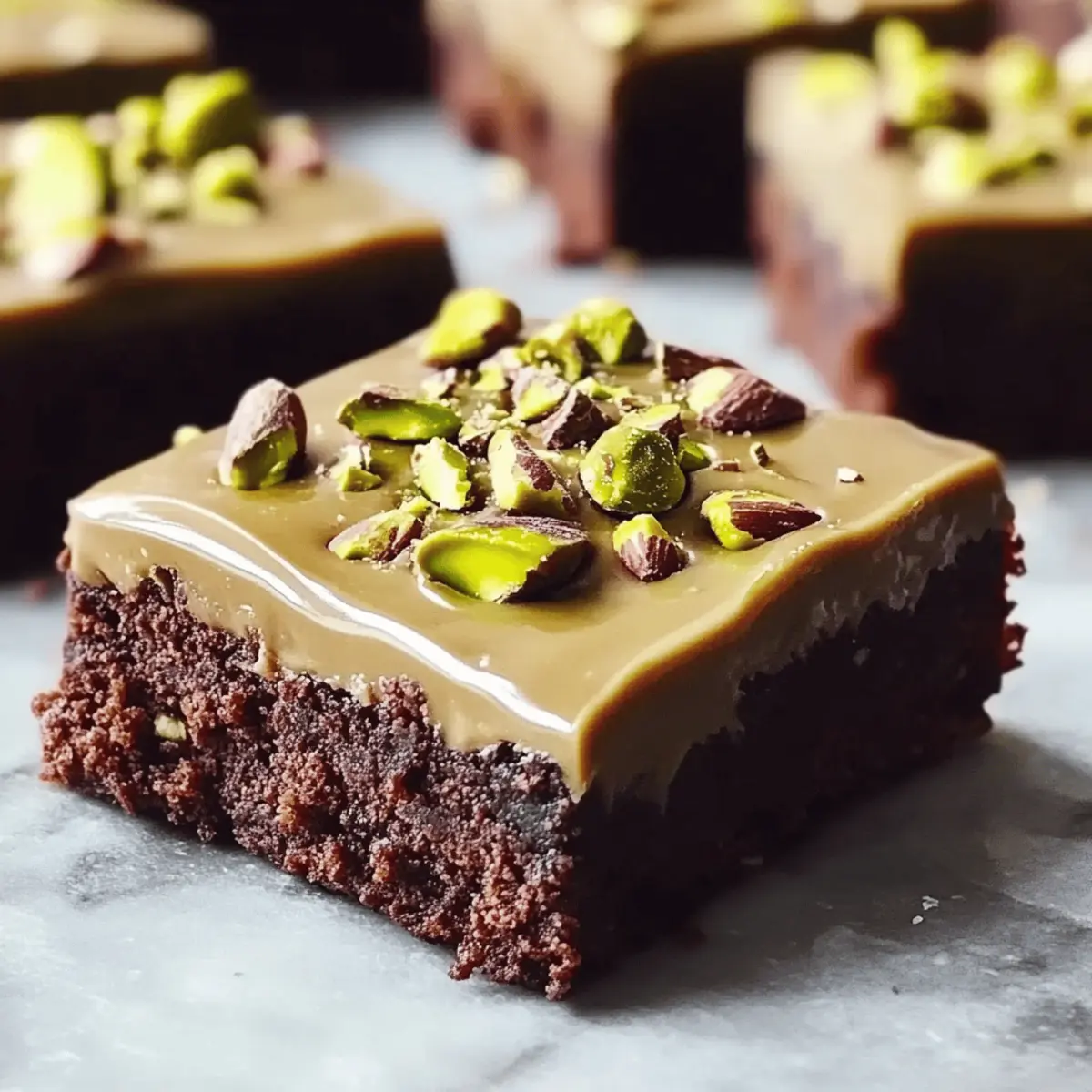 Pistachio Brownies with Pistachio Ganache fu7whd