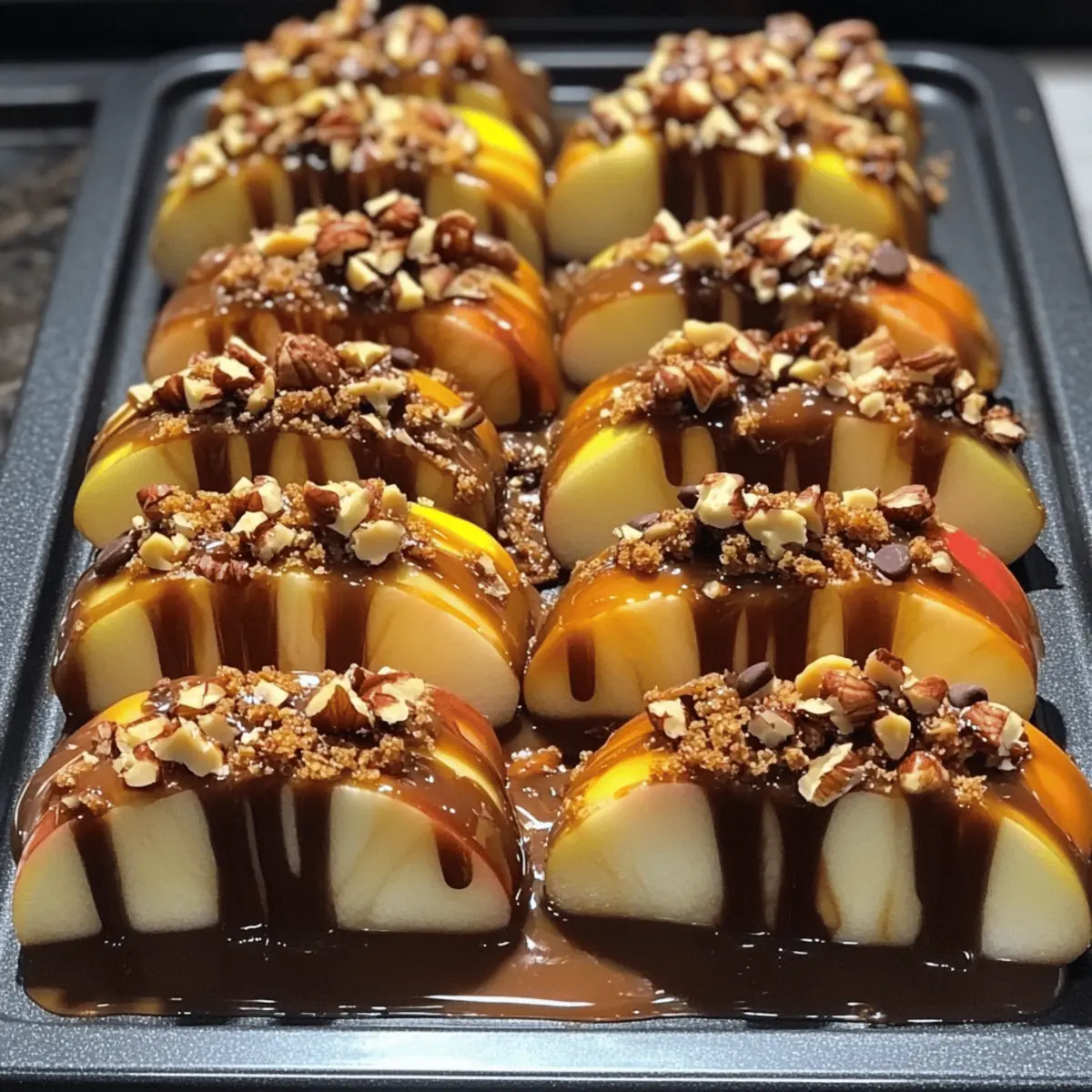 Sheet Pan Caramel Apples tzjyaz