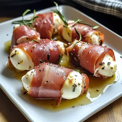 Prosciutto Wrapped Mozzarella Bites