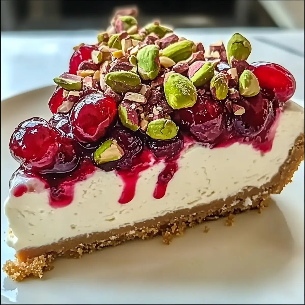 Cherry Pistachio Cheesecake That Will Wow Your Guests 4 Cherry Pistachio Cheesecake