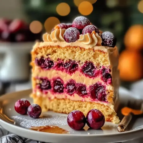 Cranberry Orange Layer Cake with Citrus Buttercream