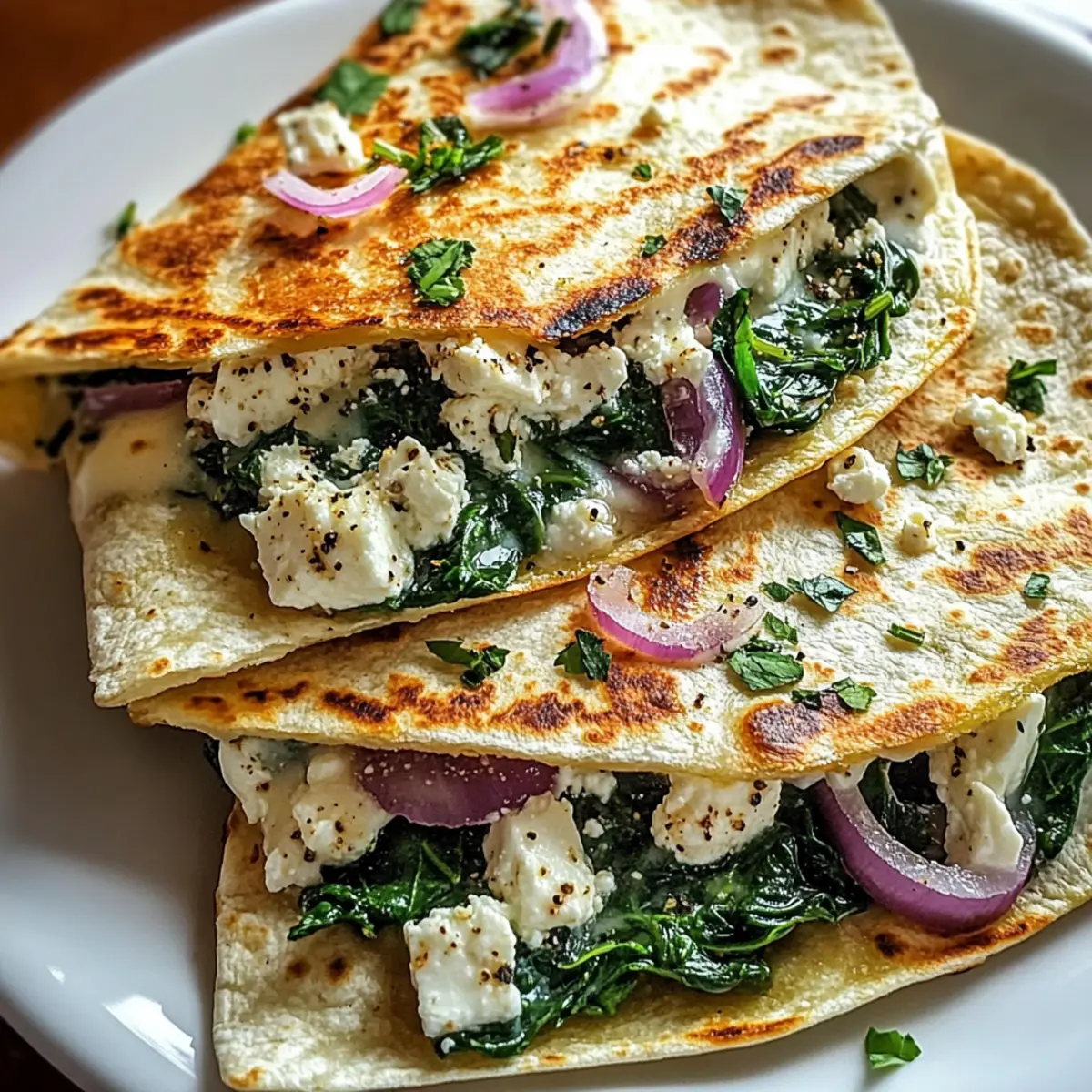 Mediterranean Quesadillas with Spinach Feta Mozzarella Magic 4 Mediterranean Quesadillas with Spinach Feta Mozzarella and Red Onion