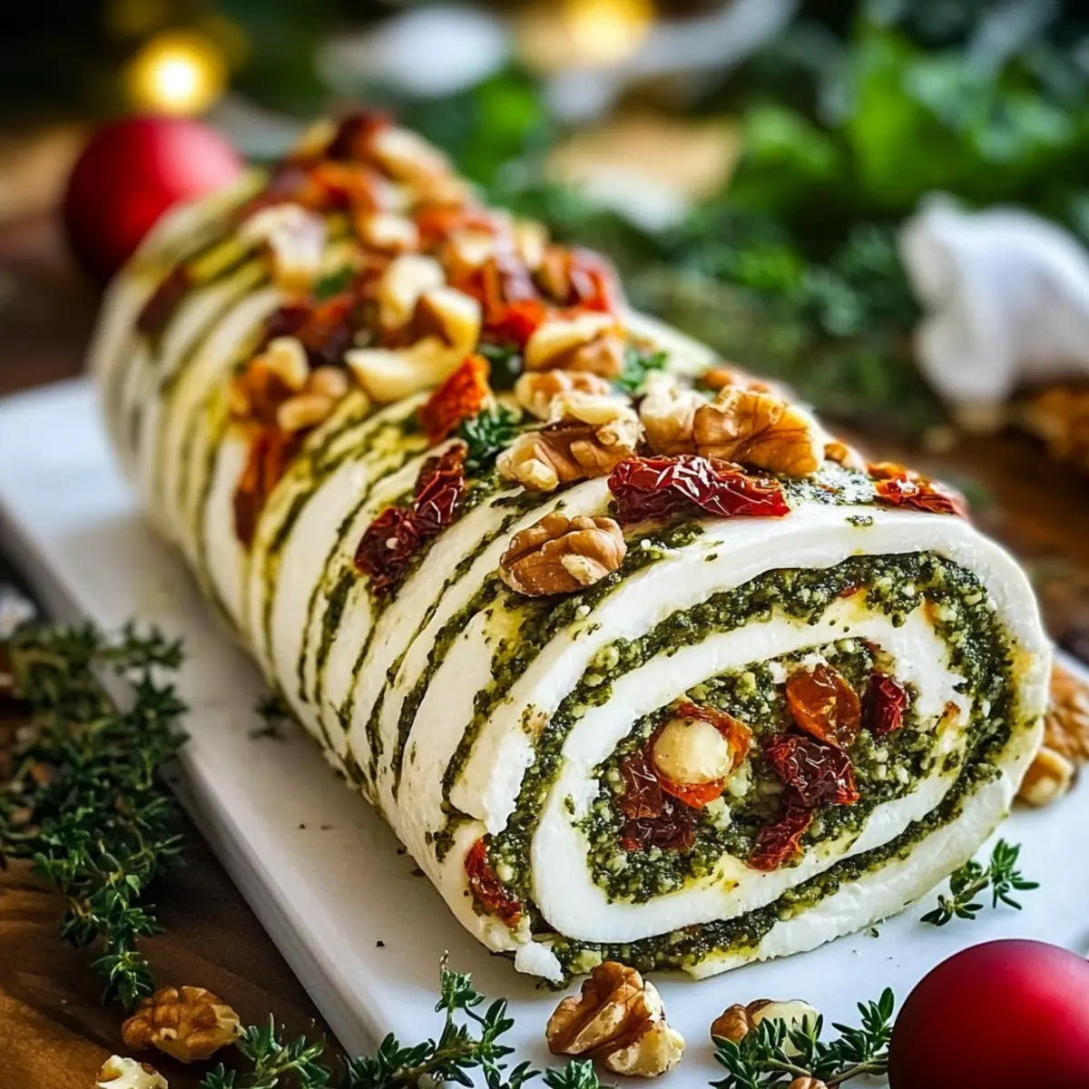 Delicious Cheese Log with Pesto and Sun Dried Tomatoes Delight 1 8d6ef30c 21c9 4d11 86bd f6206dc7e671tr m6fwjp