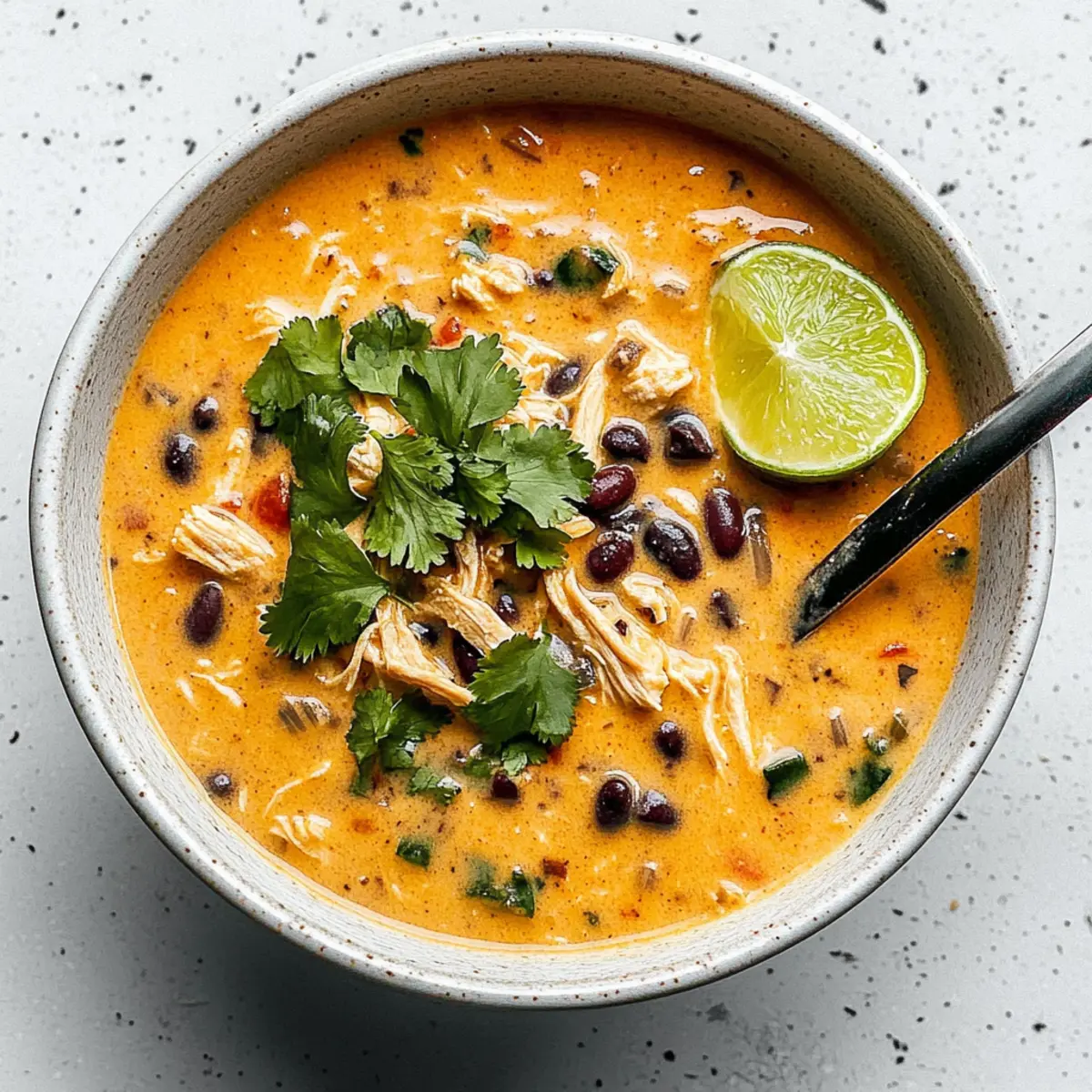 Chicken Poblano and Black Bean Soup cczapm