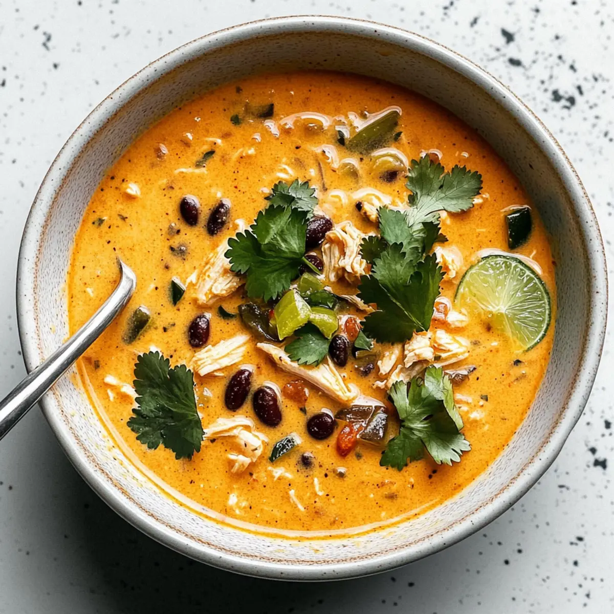 Chicken Poblano and Black Bean Soup cy5jew