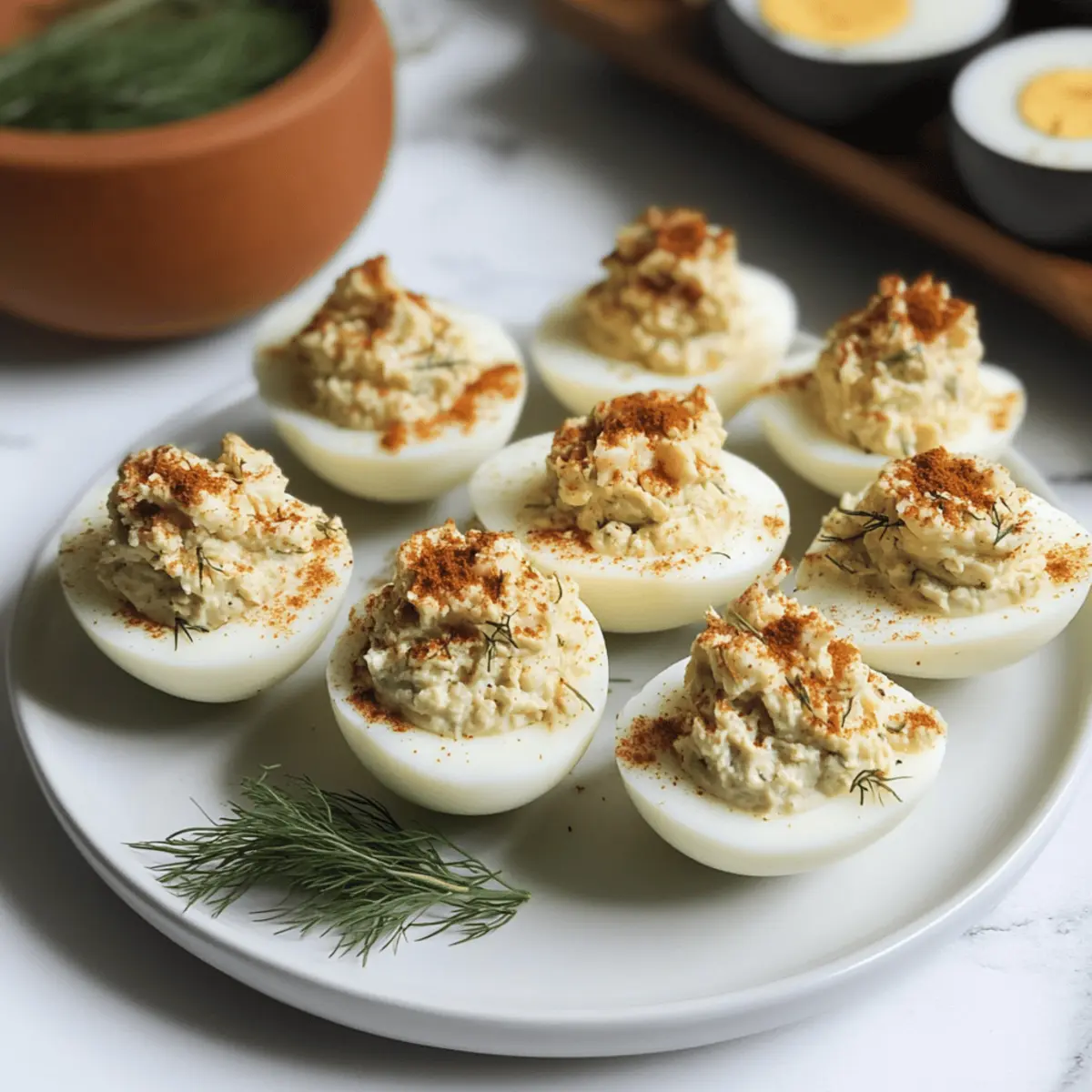 Crab Deviled Eggs yyatcg
