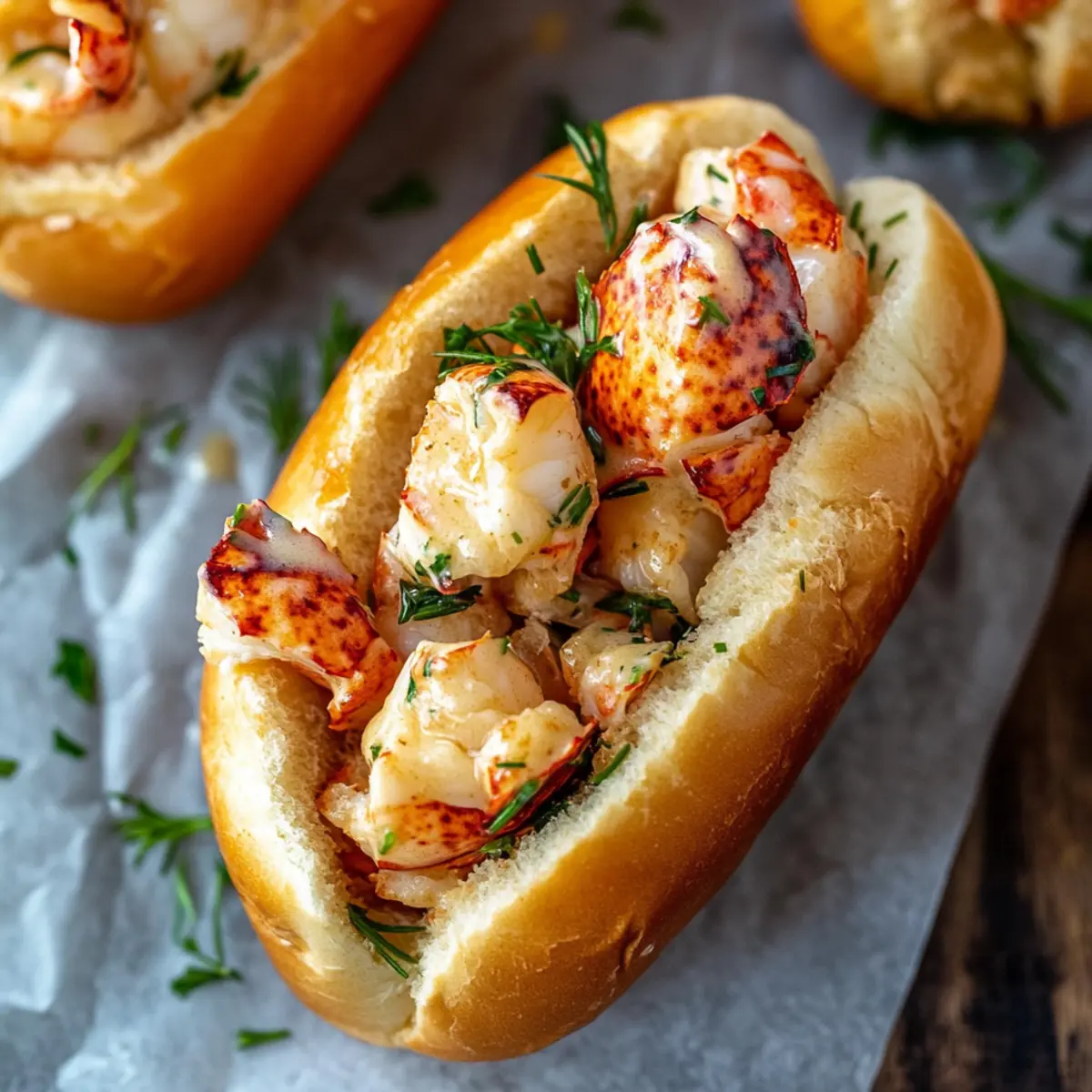 Savory Lobster Roll with Warm Butter and Fresh Herbs 3 Lobster Roll lfysnb