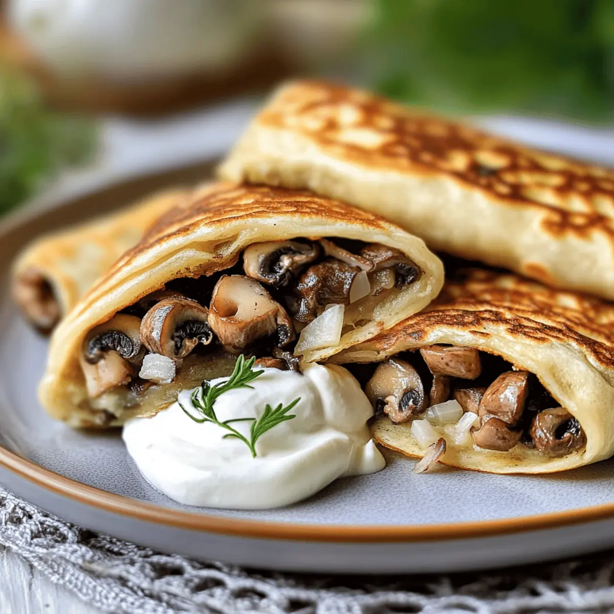 Mushroom Stuffed Pancakes eguyfe