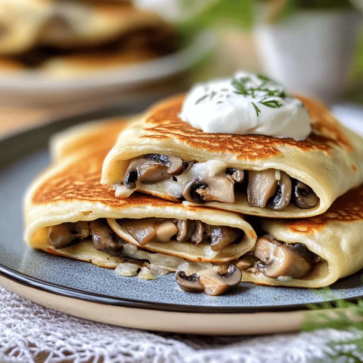 Mushroom Stuffed Pancakes ipjivh