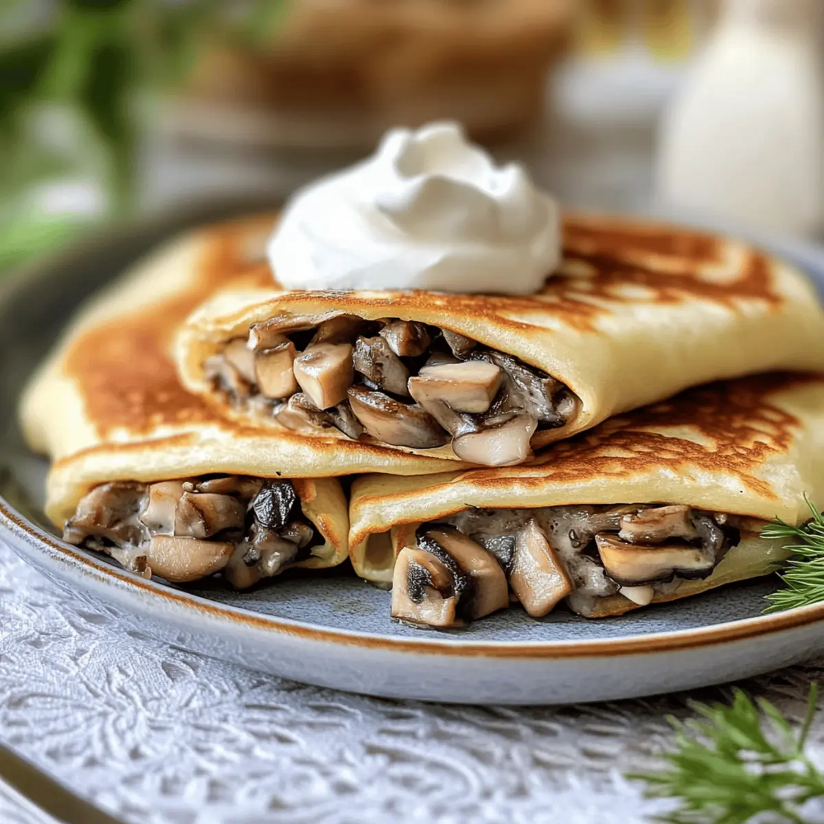 Mushroom Stuffed Pancakes vpescb