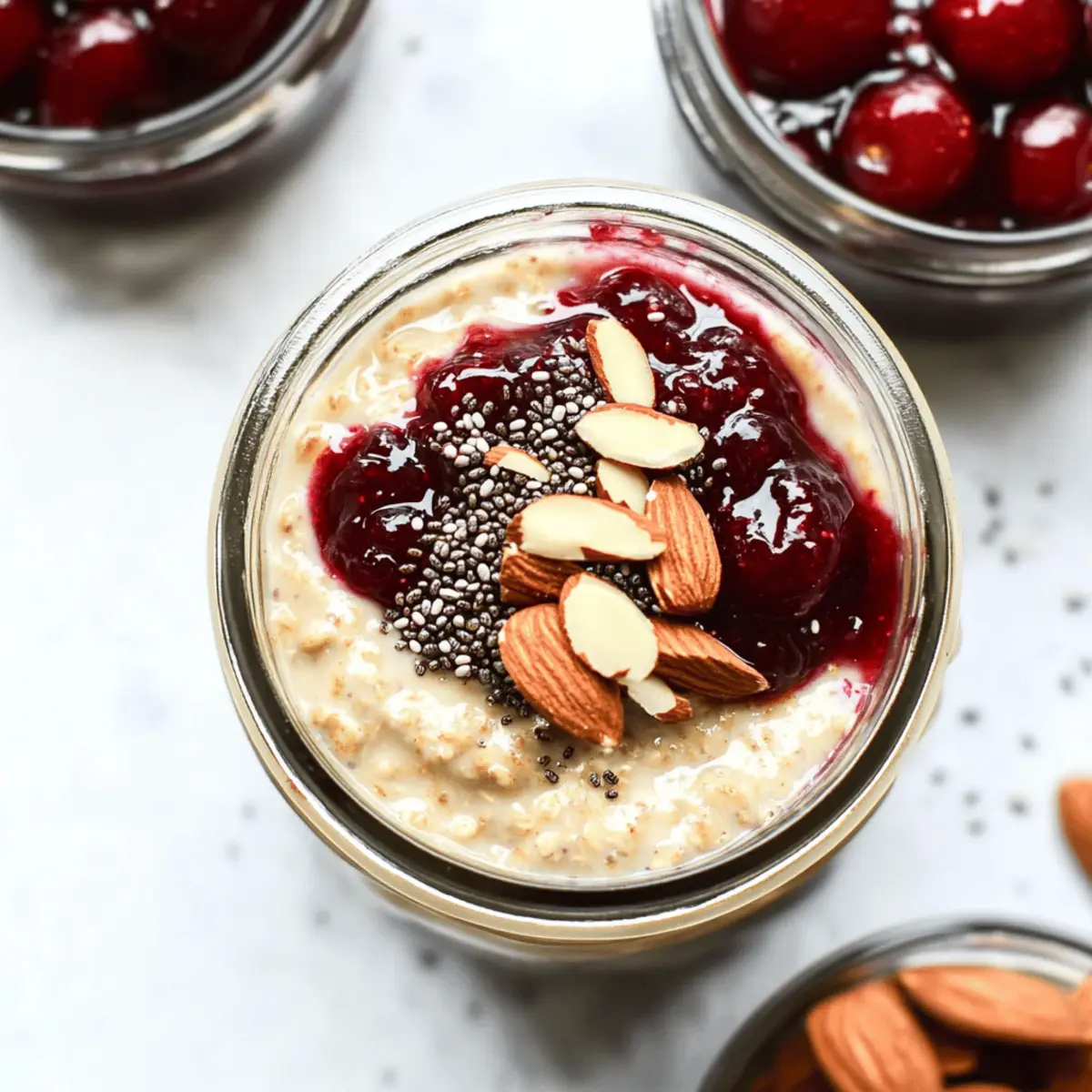 Overnight Oats with Cherry Chia Seed Jam whwvq3