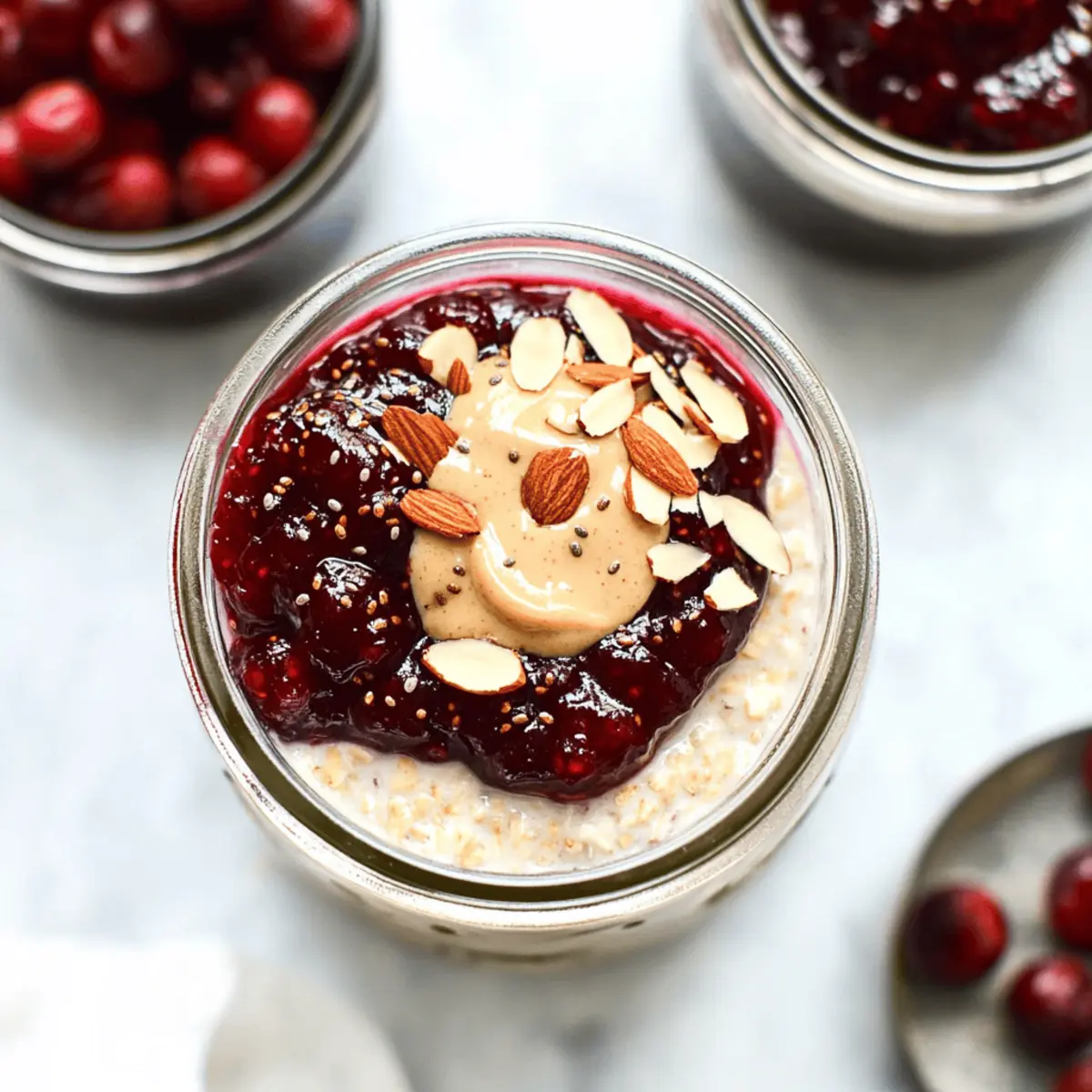 Overnight Oats with Cherry Chia Seed Jam yltjoh