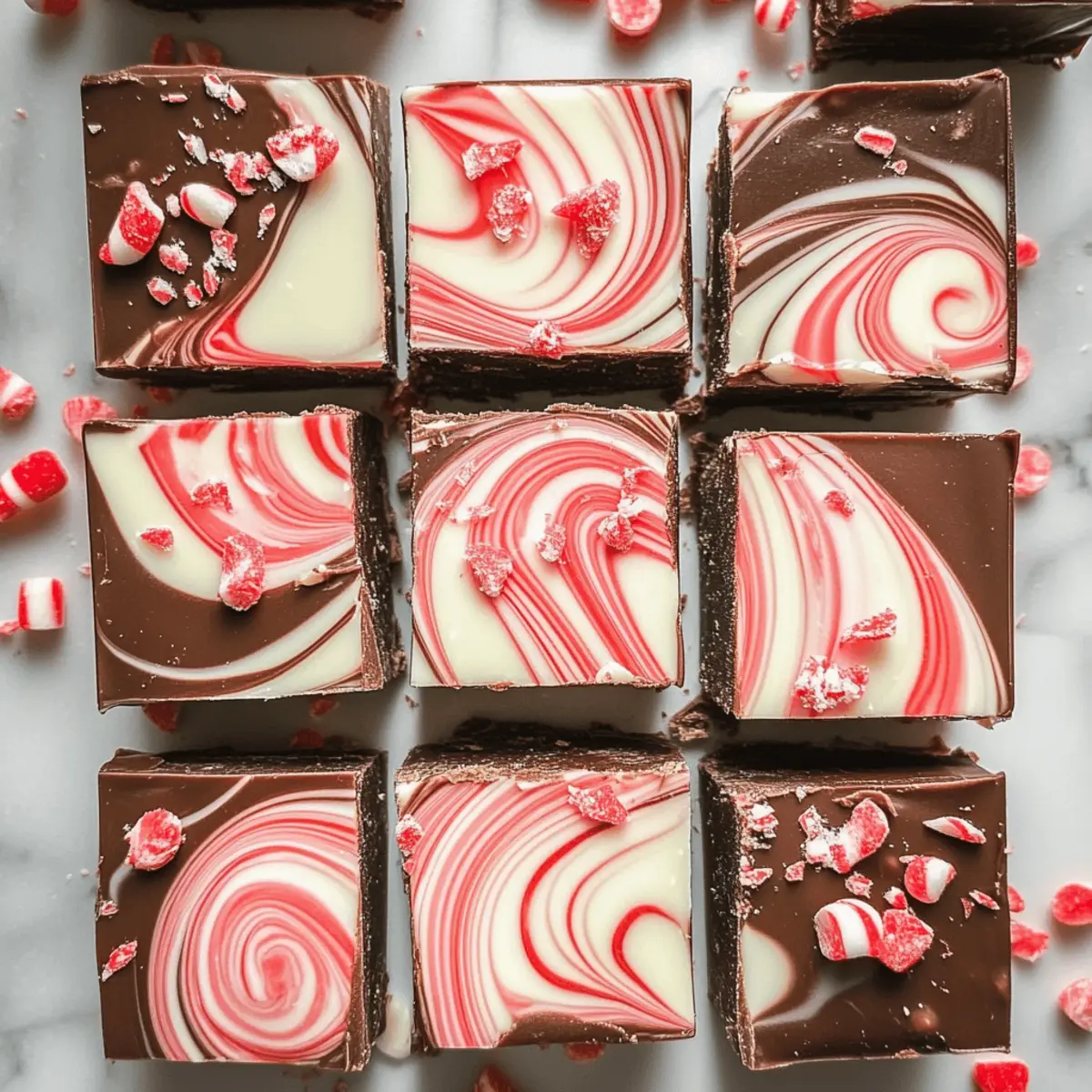 Peppermint Swirl Fudge