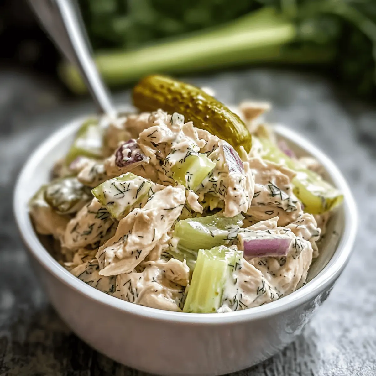 Savory Dill Pickle Chicken Salad: A Refreshing Twist for Lunch 3 Savory Dill Pickle Chicken Salad fkdklu
