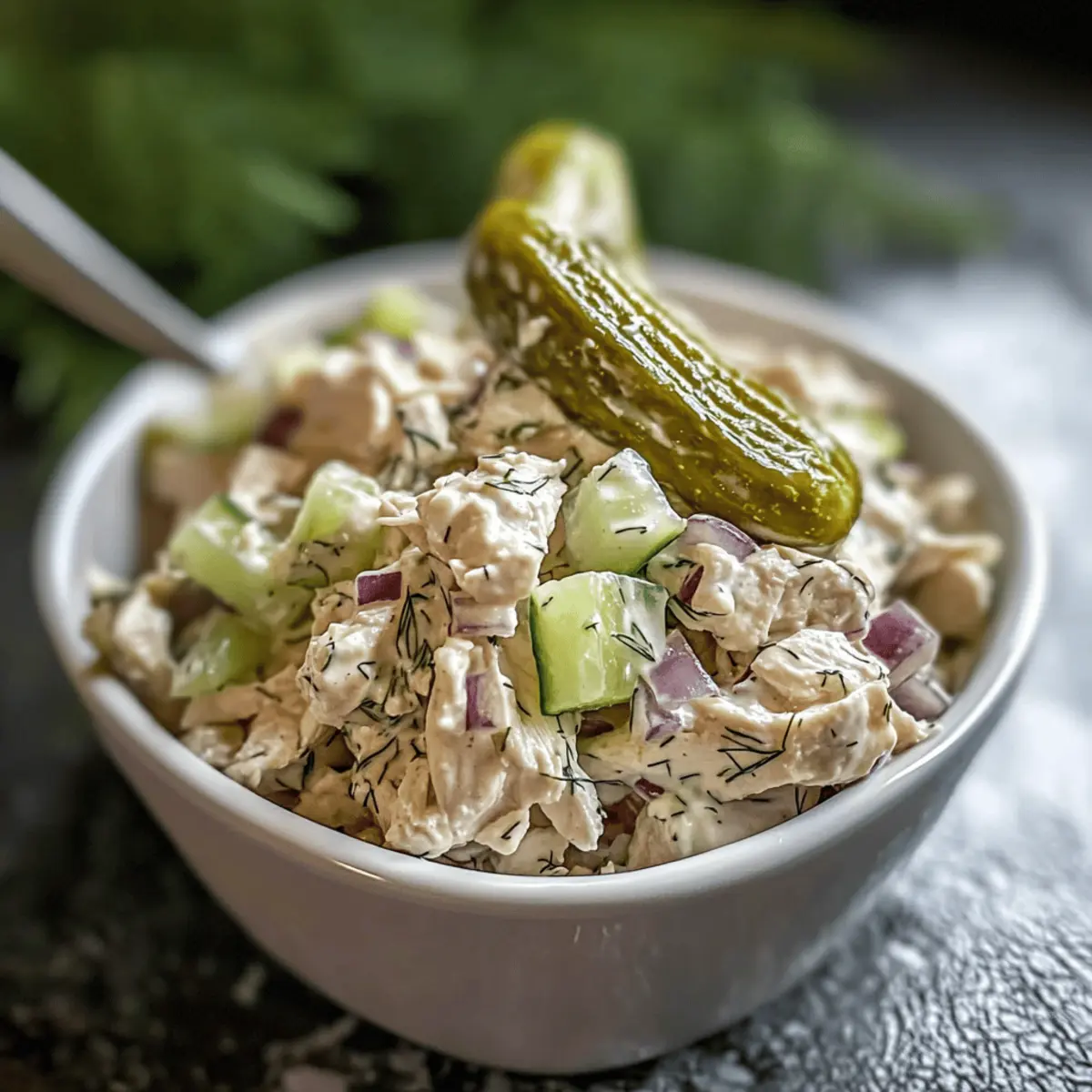 Savory Dill Pickle Chicken Salad: A Refreshing Twist for Lunch 1 Savory Dill Pickle Chicken Salad poyhgi