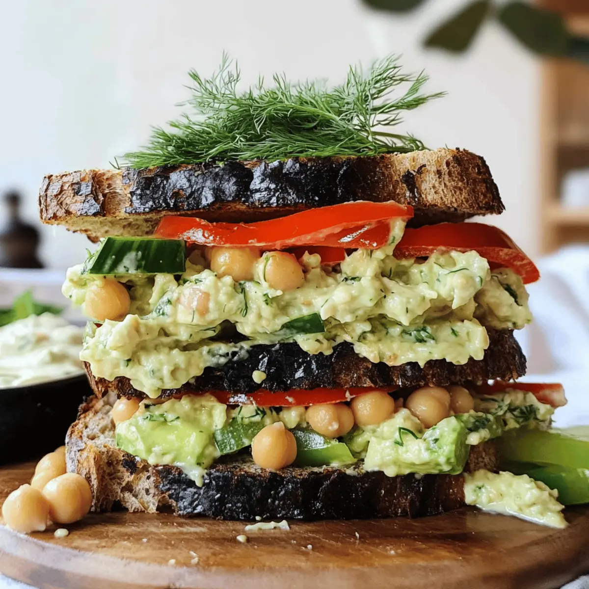 Smashed Chickpea Salad Sandwich: A Creamy Vegan Delight 1 Smashed Chickpea Salad Sandwich fdzwnq