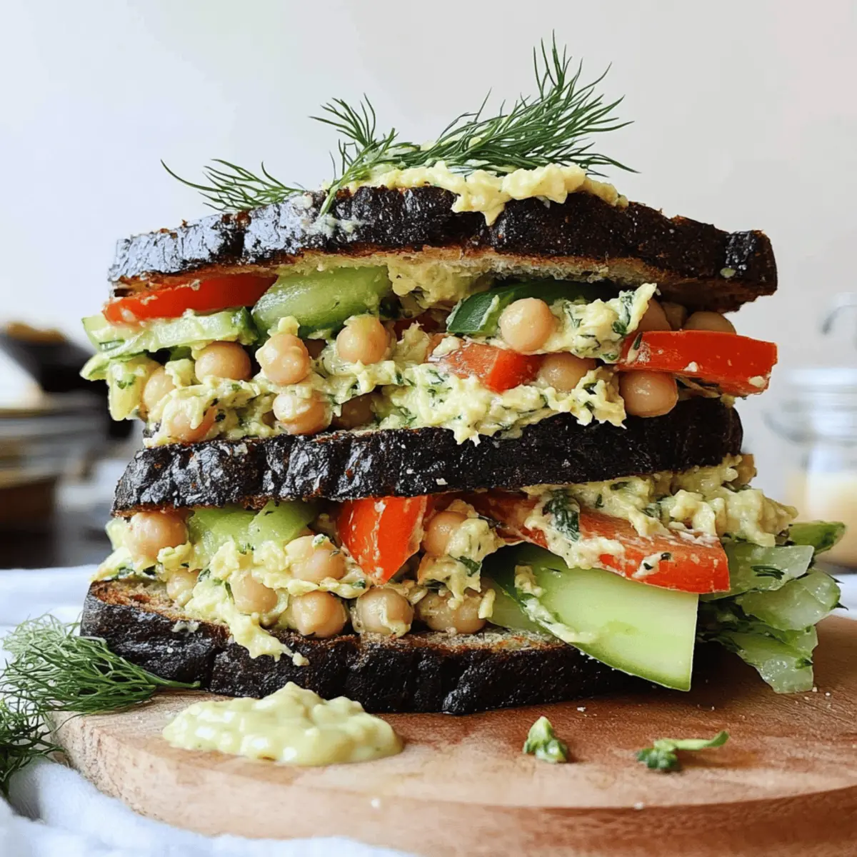 Smashed Chickpea Salad Sandwich: A Creamy Vegan Delight 2 Smashed Chickpea Salad Sandwich mnqcrv