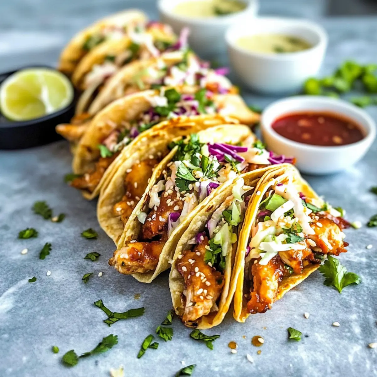 Chicken Wonton Tacos
