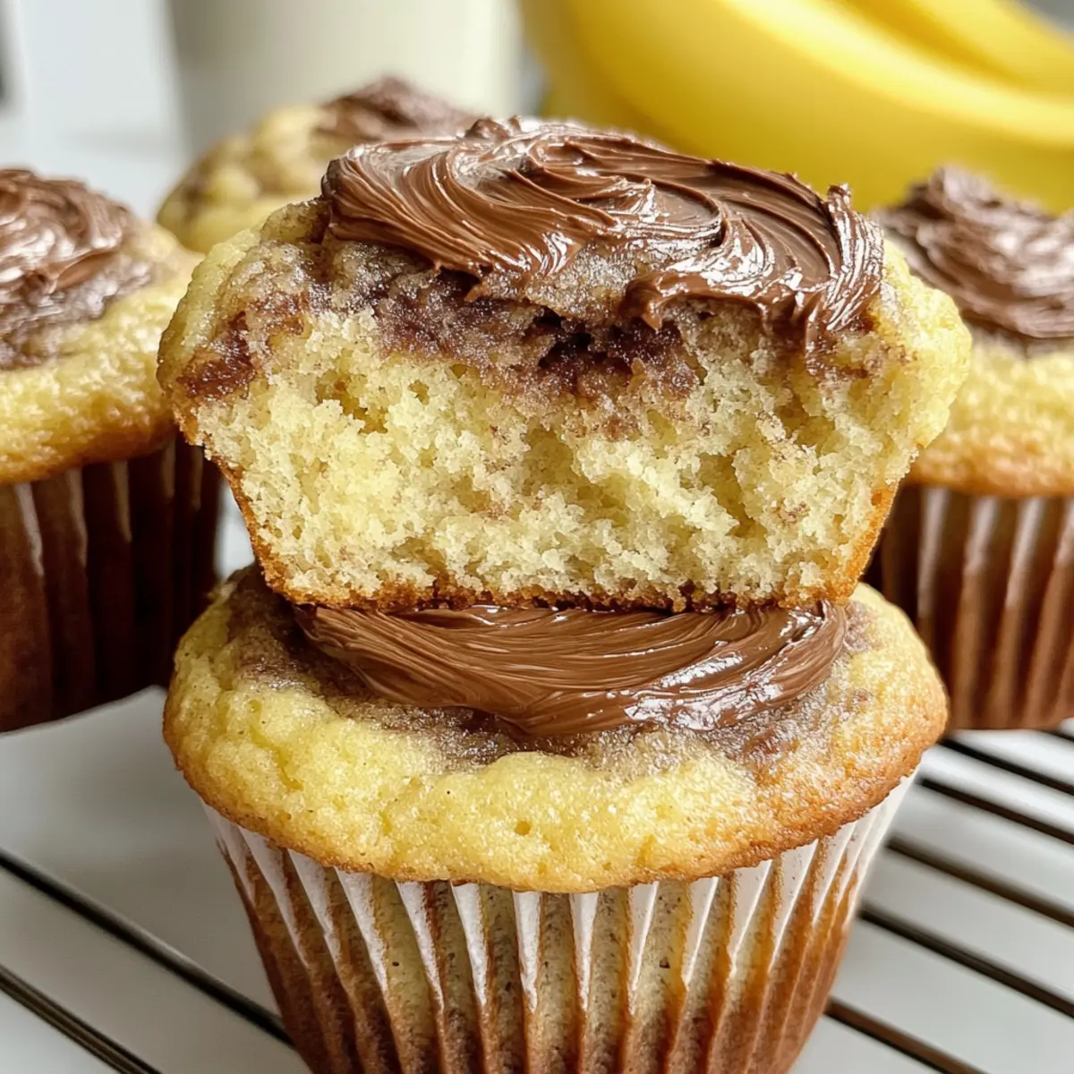 Nutella Swirl Banana Muffins - Indulgent Treat for All! 4 Nutella Swirl Banana Muffins