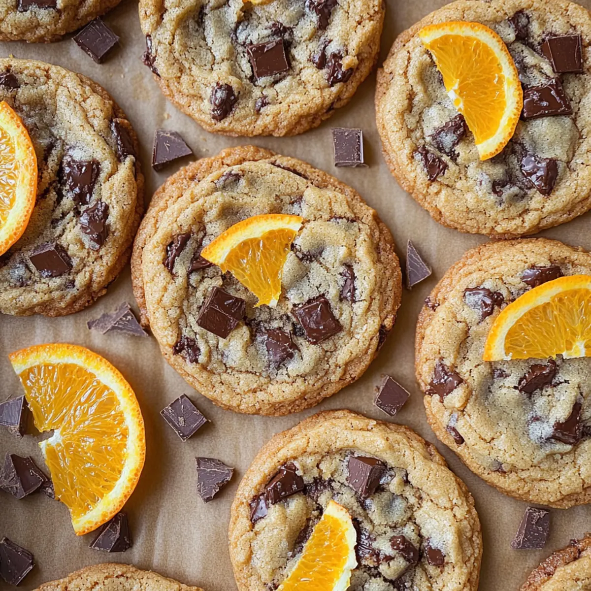 Orange Dark Chocolate Chunk Cookies