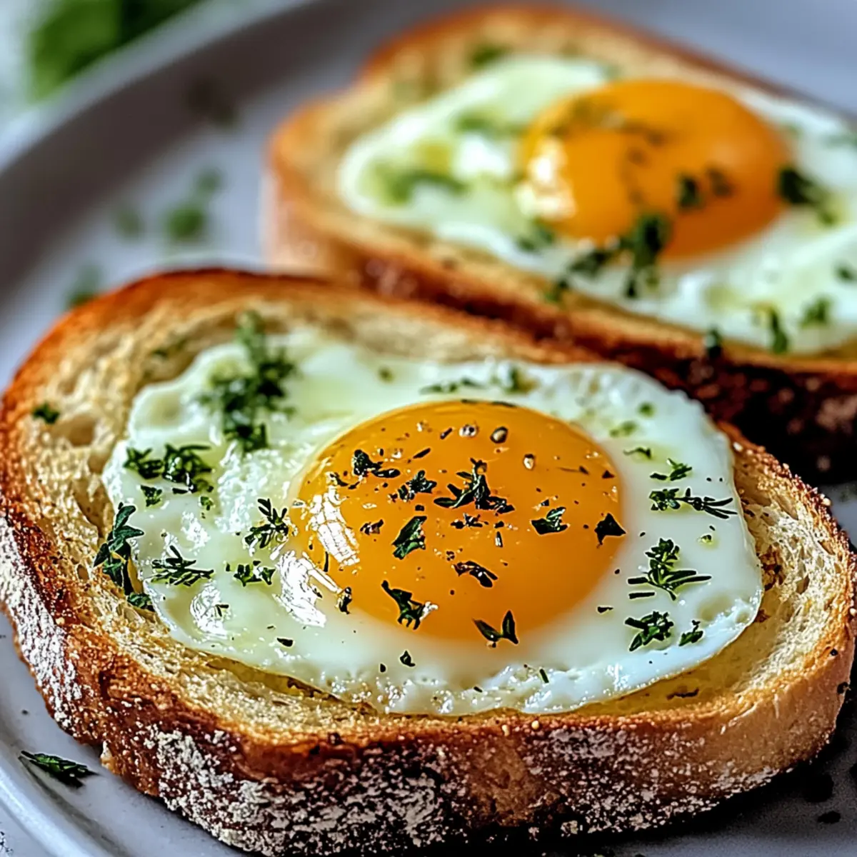 Egg Cheese Herb Toast
