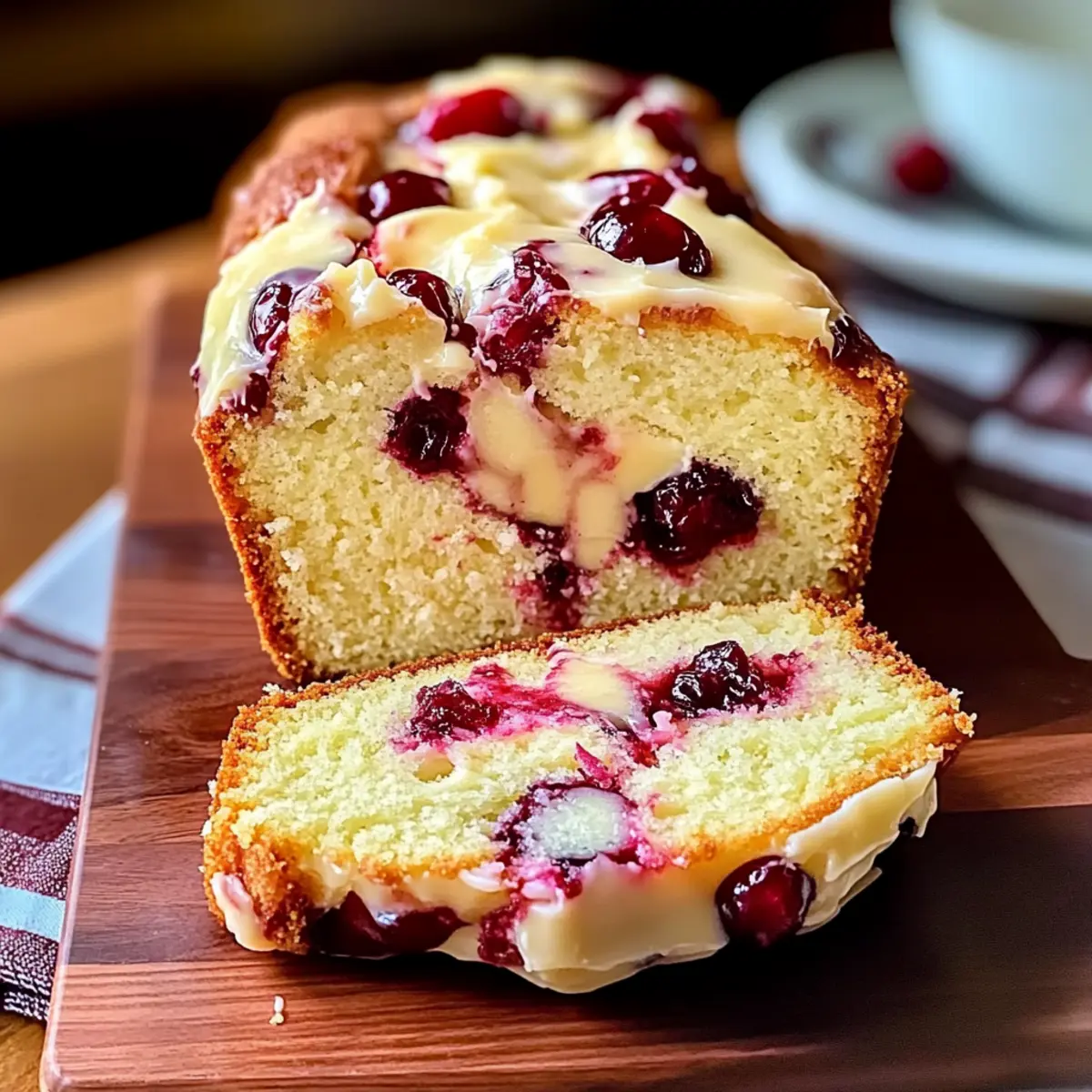 Cranberry Cream Cheese Pound Cake