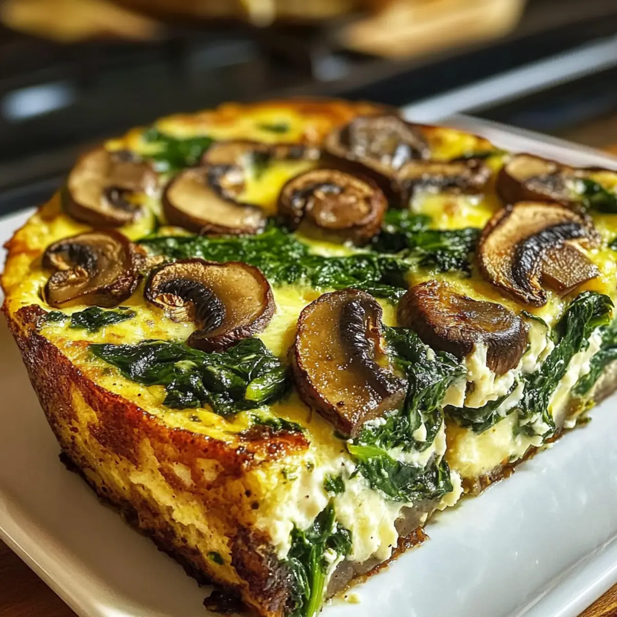 Spinach Mushroom Breakfast Casserole Recipe